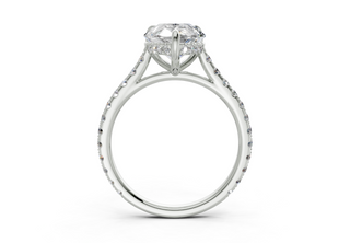 Azalea Pave 2mm Enagaement Ring