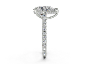 Azalea Pave 2mm Enagaement Ring