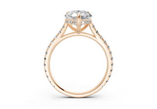 Azalea Pave 2mm Enagaement Ring