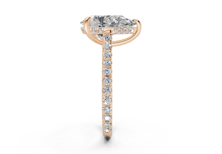 Azalea Pave 2mm Enagaement Ring