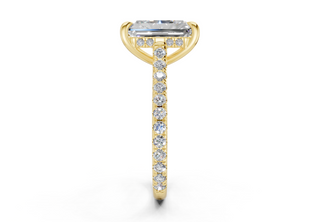 Azalea Pave 2mm Enagaement Ring