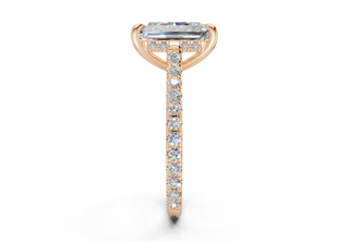 Azalea Pave 2mm Enagaement Ring