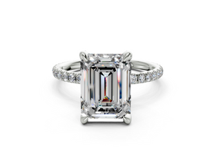 Lilac Pave 2mm Enagaement Ring