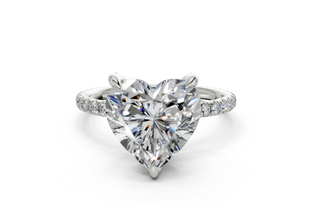 Lilac Pave 2mm Enagaement Ring