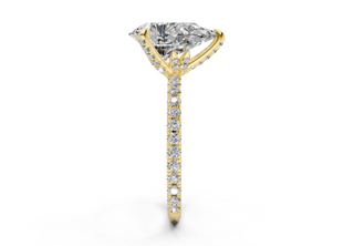 Lilac Pave 2mm Enagaement Ring