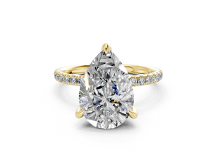 Lilac Pave 2mm Enagaement Ring