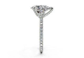 Lilac Pave 2mm Enagaement Ring