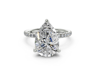 Lilac Pave 2mm Enagaement Ring