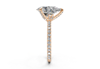 Lilac Pave 2mm Enagaement Ring