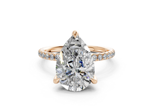 Lilac Pave 2mm Enagaement Ring