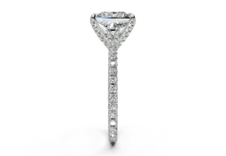 Lilac Pave 2mm Enagaement Ring