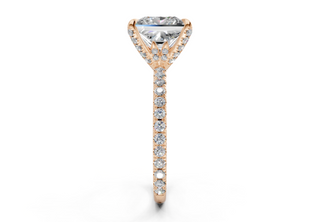 Lilac Pave 2mm Enagaement Ring