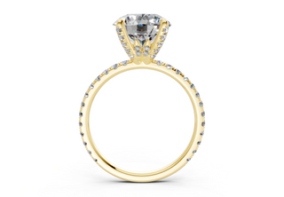 Lilac Pave 2mm Enagaement Ring