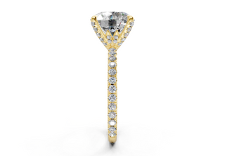 Lilac Pave 2mm Enagaement Ring