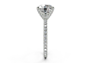 Lilac Pave 2mm Enagaement Ring