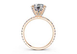 Lilac Pave 2mm Enagaement Ring