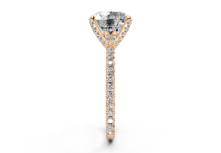 Lilac Pave 2mm Enagaement Ring