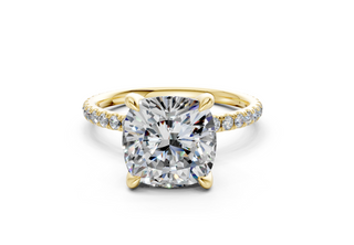 Lilac Pave 2mm Enagaement Ring