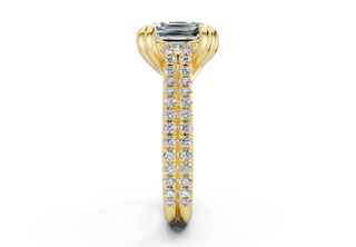 Twin Pave 3.6mm Enagaement Ring