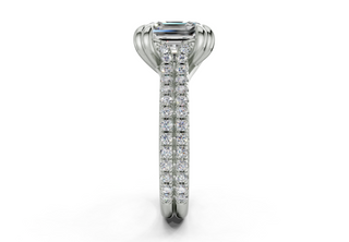 Twin Pave 3.6mm Enagaement Ring