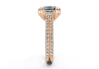 Twin Pave 3.6mm Enagaement Ring