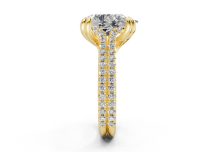 Twin Pave 3.6mm Enagaement Ring