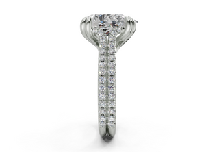 Twin Pave 3.6mm Enagaement Ring