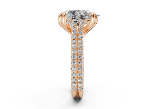 Twin Pave 3.6mm Enagaement Ring