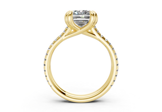 Twin Pave 3.6mm Enagaement Ring