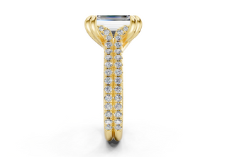 Twin Pave 3.6mm Enagaement Ring