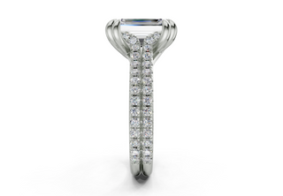 Twin Pave 3.6mm Enagaement Ring