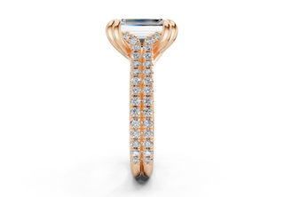 Twin Pave 3.6mm Enagaement Ring