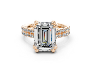 Twin Pave 3.6mm Enagaement Ring