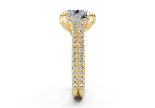 Twin Pave 3.6mm Enagaement Ring