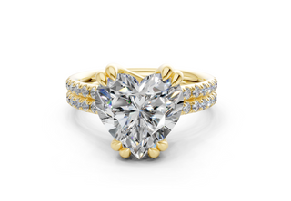 Twin Pave 3.6mm Enagaement Ring