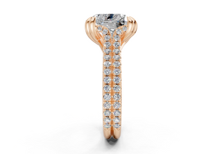 Twin Pave 3.6mm Enagaement Ring