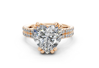 Twin Pave 3.6mm Enagaement Ring