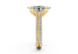 Twin Pave 3.6mm Enagaement Ring