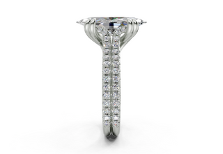 Twin Pave 3.6mm Enagaement Ring