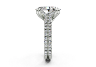 Twin Pave 3.6mm Enagaement Ring