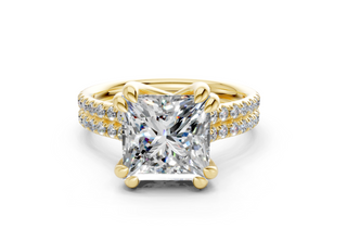 Twin Pave 3.6mm Enagaement Ring