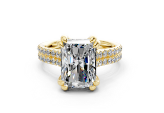 Twin Pave 3.6mm Enagaement Ring