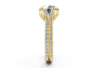 Twin Pave 3.6mm Enagaement Ring