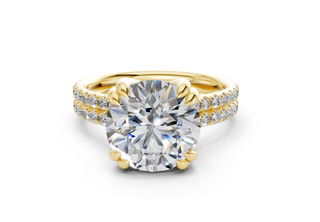 Twin Pave 3.6mm Enagaement Ring