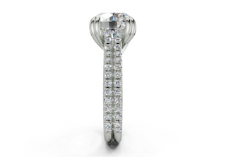 Twin Pave 3.6mm Enagaement Ring