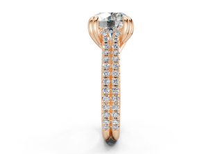 Twin Pave 3.6mm Enagaement Ring