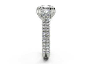 Twin Pave 3.6mm Enagaement Ring