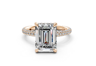 Acacia Pave 3.6mm Enagaement Ring