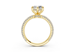 Acacia Pave 2.2mm Enagaement Ring