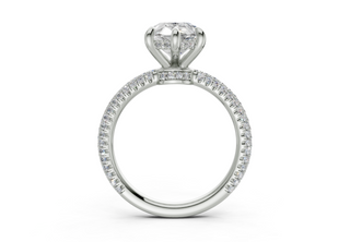 Acacia Pave 3.6mm Enagaement Ring